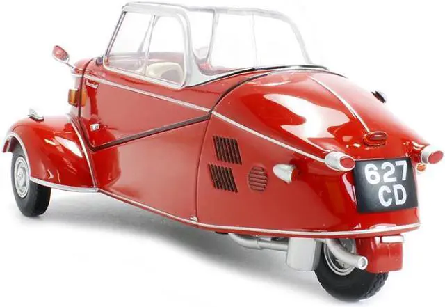 Alt view image 3 of 4 - Messerschmitt KR200 Bubble Car Sardinian Red 1/18 Diecast Model Car by Oxford Diecast