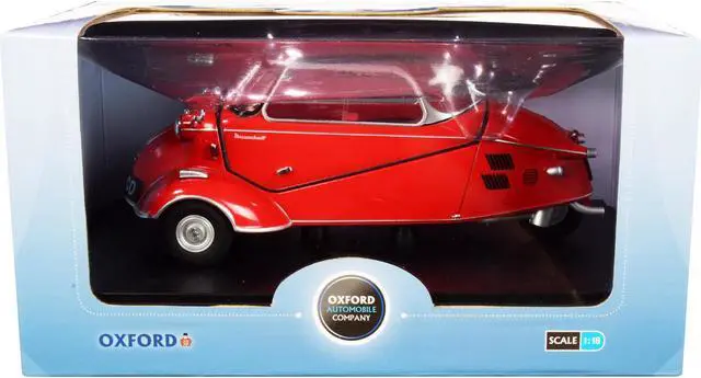 Alt view image 4 of 4 - Messerschmitt KR200 Bubble Car Sardinian Red 1/18 Diecast Model Car by Oxford Diecast