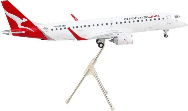 Alt view image 2 of 3 - Embraer ERJ-190 Commercial Aircraft White with Red Tail "Gemini 200" Series 1/200 Diecast Model Airplane by GeminiJets