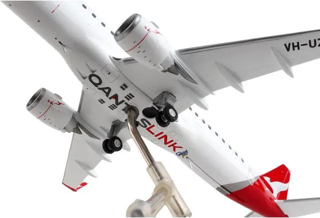 Alt view image 3 of 3 - Embraer ERJ-190 Commercial Aircraft White with Red Tail "Gemini 200" Series 1/200 Diecast Model Airplane by GeminiJets