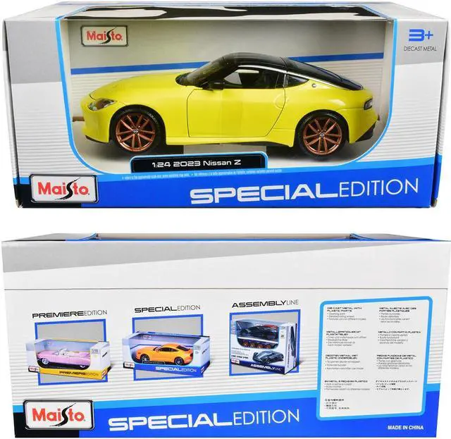 Alt view image 3 of 3 - 2023 Nissan Z Yellow Metallic with Black Top "Special Edition" Series 1/24 Diecast Model Car by Maisto