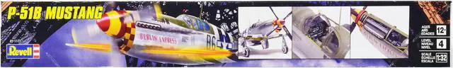 Alt view image 3 of 6 - Level 4 Model Kit North American P-51B Mustang Fighter Aircraft 1/32 Scale Model by Revell