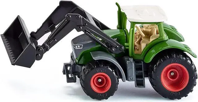 Alt view image 2 of 3 - Fendt 1050 Vario Tractor with Front Loader Green with White Top Diecast Model by Siku