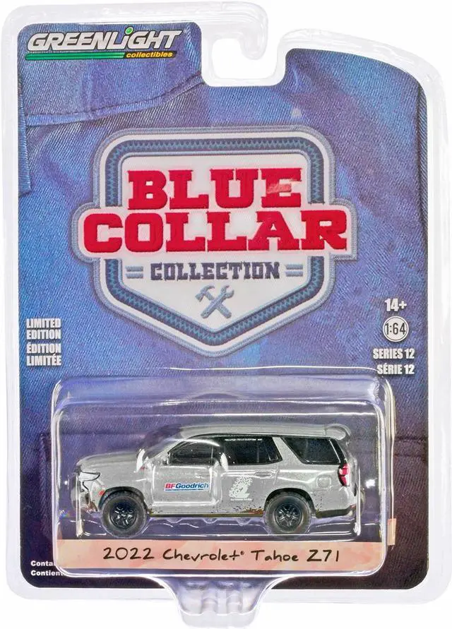 Alt view image 3 of 3 - 2022 Chevrolet Tahoe Z71 Gray Met. (Dirty) "BFGoodrich" "Blue Collar Collection" Series 12 1/64 Diecast Model Car by Greenlight