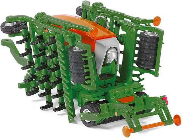 Alt view image 2 of 3 - Claas Xerion 5000 Tractor Green with Gray Top and Amazone Cayena 6001 Seeder 1/87 (HO) Diecast Model by Siku