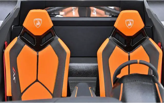 Alt view image 6 of 10 - Lamborghini Aventador SVJ Arancio Atlas Pearl Orange 1/18 Model Car by Autoart