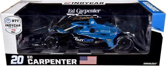 Alt view image 3 of 9 - Dallara IndyCar #20 Ed Carpenter "Guy Care" Ed Carpenter Racing "NTT IndyCar Series" (2024) 1/18 Die Cast Model Car by Greenlight