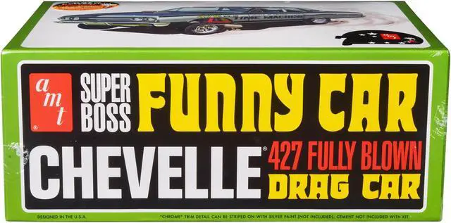 Alt view image 3 of 4 - Skill 2 Model Kit 1965 Chevrolet Chevelle AWB Funny Car "Time Machine" 1/25 Scale Model by AMT