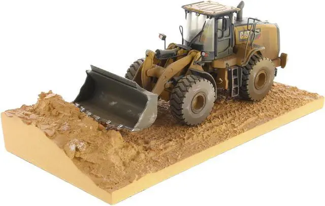 Alt view image 2 of 6 - CAT Caterpillar 966M Wheel Loader with Operator (Dirty Version) "Weathered" Series 1/50 Diecast Model by Diecast Masters
