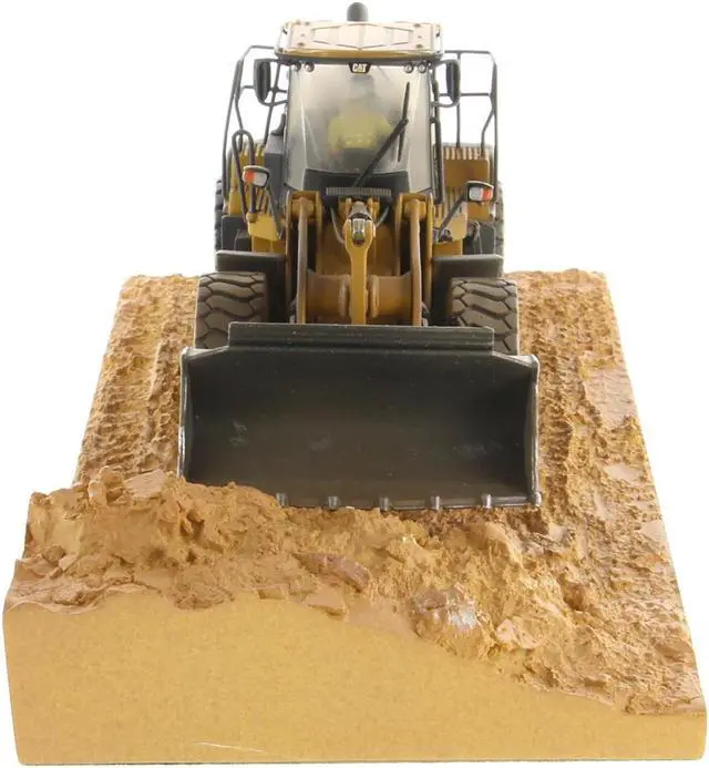 Alt view image 5 of 6 - CAT Caterpillar 966M Wheel Loader with Operator (Dirty Version) "Weathered" Series 1/50 Diecast Model by Diecast Masters