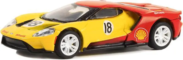 Alt view image 2 of 3 - 2019 Ford GT #18 Yellow and Red "Shell Oil" "Shell Oil Special Edition" Series 1 1/64 Diecast Model Car by Greenlight