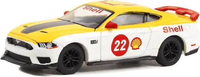 Alt view image 2 of 3 - 2022 Ford Mustang Mach 1 #22 Yellow & White "Shell Racing" "Shell Oil Special Ed" Series 1 1/64 Diecast Model Car by Greenlight