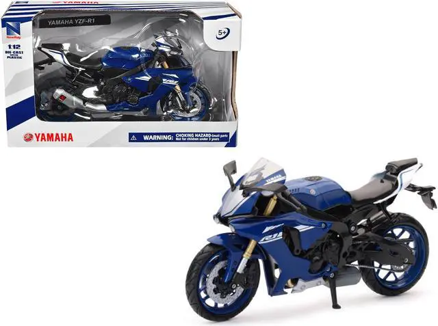Main image of Yamaha YZF-R1 Motorcycle Blue 1/12 Diecast Model by New Ray