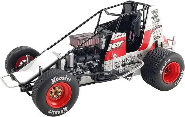 Alt view image 2 of 5 - Winged Sprint Car #5W Lucas Wolfe "Old Milwaukee" Allebach Racing "World of Outlaws" (2024) 1/18 Die Cast Model Car by ACME