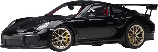 Main image of Porsche 911 (991.2) GT2 RS Weissach Package Black with Carbon Stripes 1/18 Model Car by Autoart