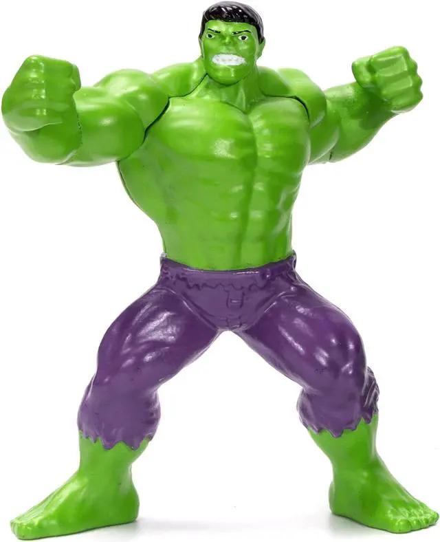 Alt view image 6 of 11 - 2014 RAM 1500 Pickup Truck Green and Purple and Hulk Diecast Figure "Marvel Avengers" 1/24 Diecast Model Car by Jada