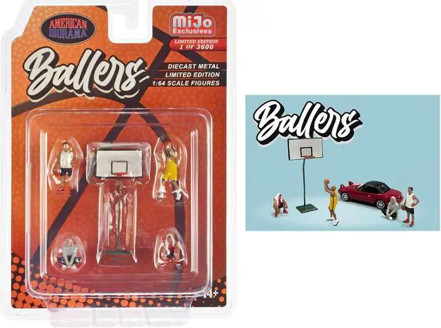 Main image of "Ballers" 5 piece Diecast Figure Set Limited Edition to 3600 pieces Worldwide 1/64 Scale Models by American Diorama