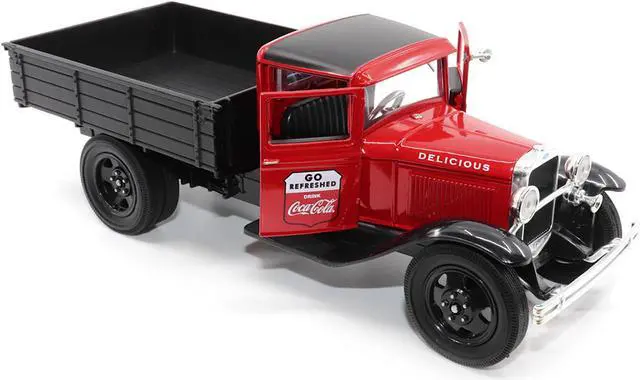 Alt view image 2 of 6 - 1931 Ford Model AA Pickup Truck Red and Black "Go Refreshed - Drink Coca-Cola" 1/24 Diecast Model Car by Motor City Classics