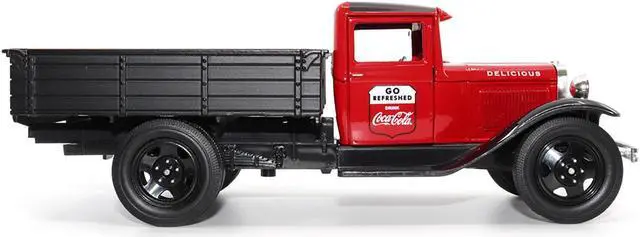 Alt view image 3 of 6 - 1931 Ford Model AA Pickup Truck Red and Black "Go Refreshed - Drink Coca-Cola" 1/24 Diecast Model Car by Motor City Classics