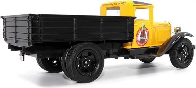Alt view image 4 of 6 - 1931 Ford Model AA Pickup Truck Yellow and Black "Coca-Cola" 1/24 Diecast Model Car by Motor City Classics