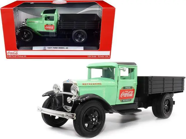 Main image of 1931 Ford Model AA Truck Light Green and Black "Pause. Refresh. Drink Coca-Cola" 1/24 Diecast Model Car by Motor City Classics