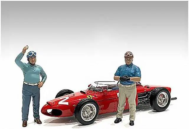 Alt view image 2 of 9 - "Racing Legends" 50's Figures A and B Set of 2 for 1/18 Scale Models by American Diorama