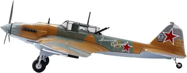 Alt view image 2 of 3 - Ilyushin IL-2 Shturmovik Aircraft Camouflage "Air Regiment, ShAP" (1943) Soviet Air Force 1/72 Diecast Model Airplane by Legion