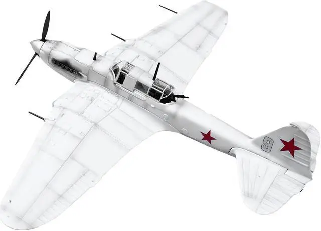 Alt view image 3 of 3 - Ilyushin IL-2 Shturmovik Aircraft White "Battle of Stalingrad" (1942) Soviet Air Force 1/72 Diecast Model Airplane by Legion