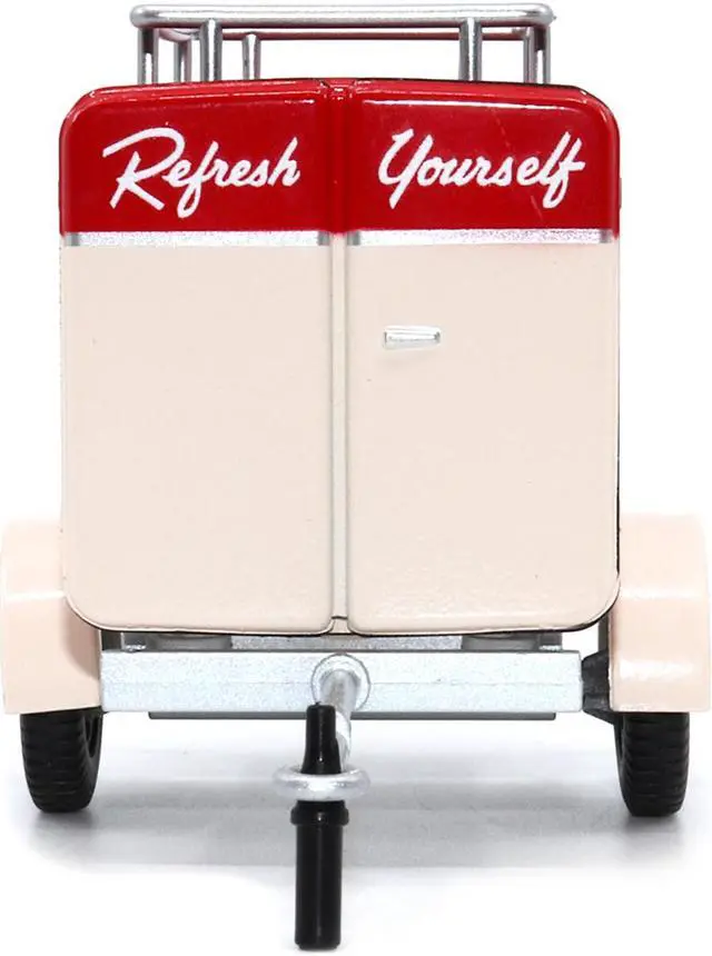 Alt view image 3 of 6 - Travel Trailer Cream w/Red "Pause & Refresh Yourself Drink Delicious Coca-Cola" 1/24 Diecast Model Car by Motor City Classics