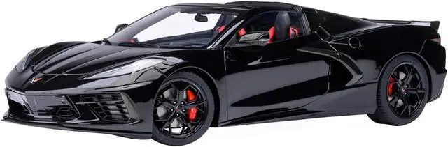Main image of 2020 Chevrolet Corvette C8 Stingray Black 1/18 Model Car by Autoart
