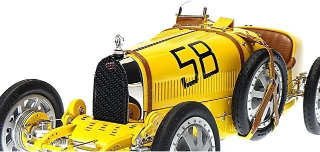 Alt view image 2 of 3 - Bugatti T35 #58 Grand Prix Yellow Livery w/a Female Racer Figurine Ltd Ed to 600 pcs Worldwide 1/18 Diecast Model by CMC