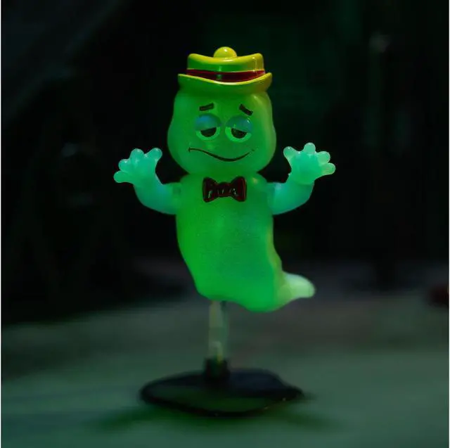 Alt view image 6 of 9 - Boo Berry 3.5" Moveable Glow-in-the-Dark Figure with Stand and Cereal Box "Monster Cereals" 1/12 Scale Model by Jada