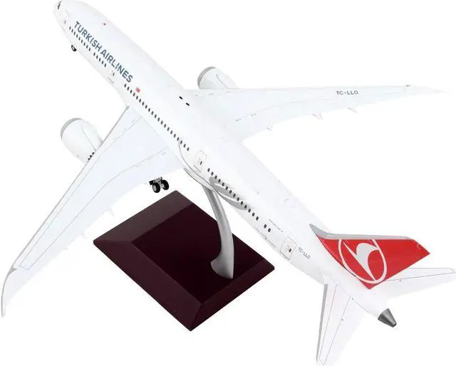 Alt view image 3 of 4 - Boeing 787-9 Commercial Aircraft "Turkish Airlines" White w/Red Tail "Gemini 200" 1/200 Diecast Model Airplane by GeminiJets