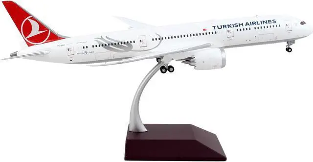 Alt view image 2 of 4 - Boeing 787-9 Commercial Aircraft "Turkish Airlines" White w/Red Tail "Gemini 200" 1/200 Diecast Model Airplane by GeminiJets