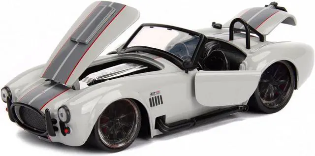 Alt view image 2 of 4 - 1965 Shelby Cobra 427 S/C Grey 1/24 Diecast Model Car by Jada