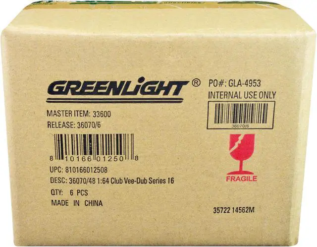 Alt view image 3 of 3 - "Club Vee V-Dub" Set of 6 pieces Series 16 1/64 Diecast Model Cars by Greenlight