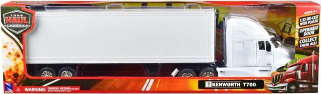Alt view image 3 of 3 - Kenworth T700 Truck with Dry Goods Trailer White "Long Haul Truckers" Series 1/32 Diecast Model by New Ray