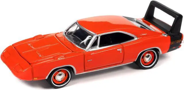 Alt view image 2 of 3 - 1969 Dodge Charger Daytona HEMI Orange w/Black Tail Stripe "MCACN" Ltd Ed to 4332 pcs 1/64 Diecast Model Car by Johnny Lightning