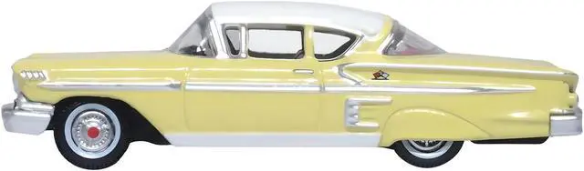Alt view image 2 of 4 - 1958 Chevrolet Impala Sport Colonial Cream with Snowcrest White Top 1/87 (HO) Scale Diecast Model Car by Oxford Diecast
