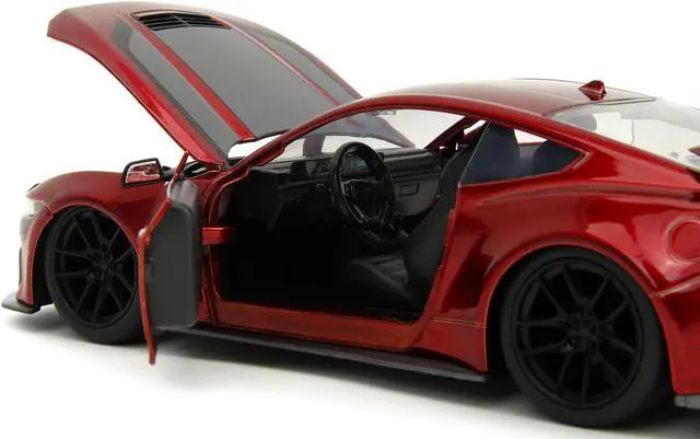 Alt view image 4 of 6 - 2024 Ford Mustang Dark House Candy Red with Gray Hood "Bigtime Muscle" Series 1/24 Diecast Model Car by Jada