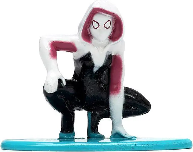 Alt view image 6 of 11 - 1990 Mazda Miata Black & White w/Graphics & Ghost Spider Figure "Spider-Man" "Marvel" Series 1/32 Diecast Model Car by Jada