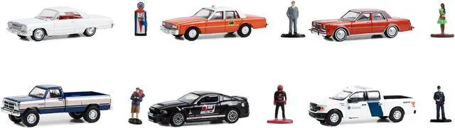 Alt view image 2 of 3 - "The Hobby Shop" Set of 6 pieces Series 15 1/64 Diecast Model Cars by Greenlight
