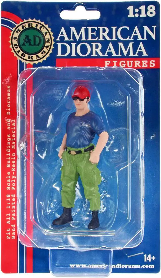 Main image of "Firefighters" Off Duty Figure for 1/18 Scale Models by American Diorama