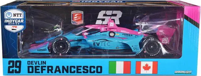 Alt view image 3 of 4 - Dallara IndyCar #29 "EVTEC Performance Group" Andretti Steinbrenner Autosport 1/18 Diecast Model Car by Greenlight
