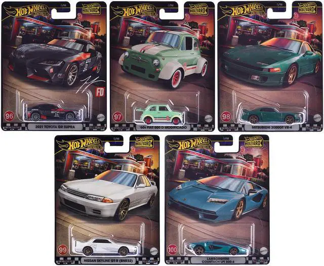 Main image of "Boulevard 96-100" 5 piece Set "Premium" 2024 Series Die Cast Model Cars by Hot Wheels