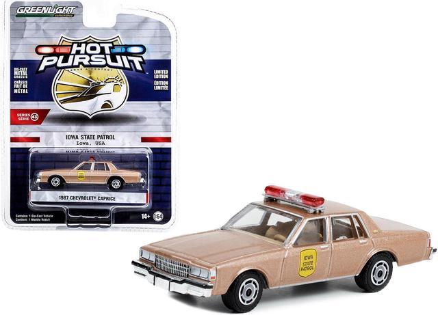 1987 Chevrolet Caprice Beige Metallic Iowa State Patrol Hot Pursuit Series 43 1 64 Diecast Model Car by Greenlight Newegg