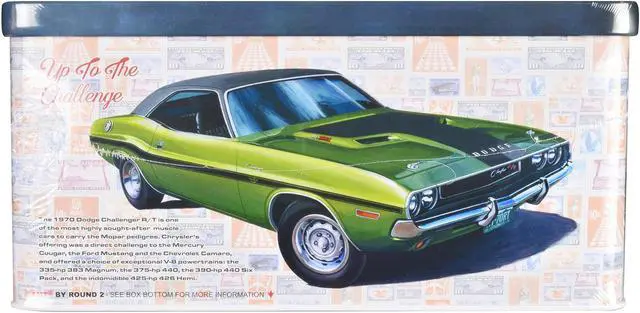 Alt view image 2 of 4 - Skill 2 Model Kit 1970 Dodge Challenger R/T USPS (United States Postal Service) "Auto Art Stamp Series" 1/25 Scale Model by AMT