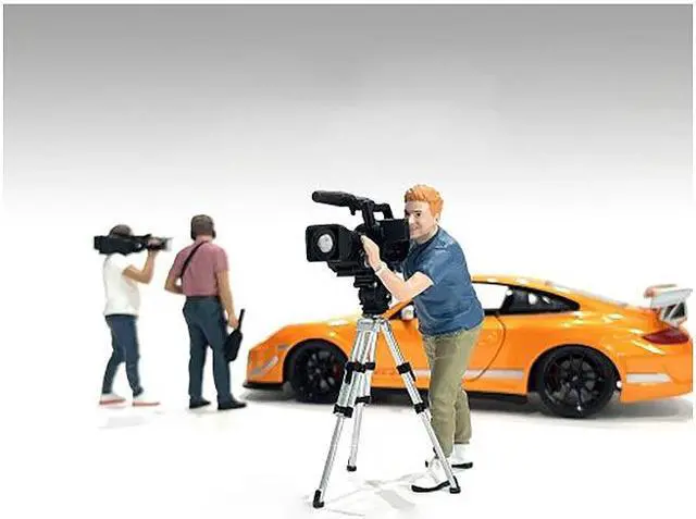 Alt view image 2 of 6 - "On-Air" Figure 5 with Standing Camera for 1/24 Scale Models by American Diorama