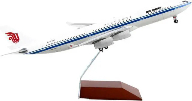 Alt view image 3 of 3 - Airbus A340-300 Commercial Aircraft "Air China" White with Blue Stripes "Gemini 200" 1/200 Diecast Model Airplane by GeminiJets
