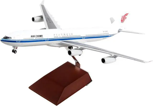 Alt view image 2 of 3 - Airbus A340-300 Commercial Aircraft "Air China" White with Blue Stripes "Gemini 200" 1/200 Diecast Model Airplane by GeminiJets